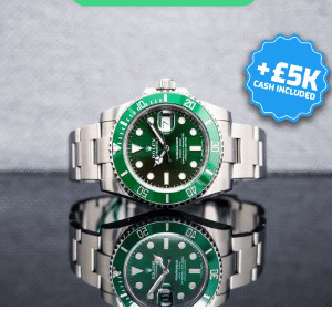 Win this Rolex Submariner Hulk+ €5000 Cash!!